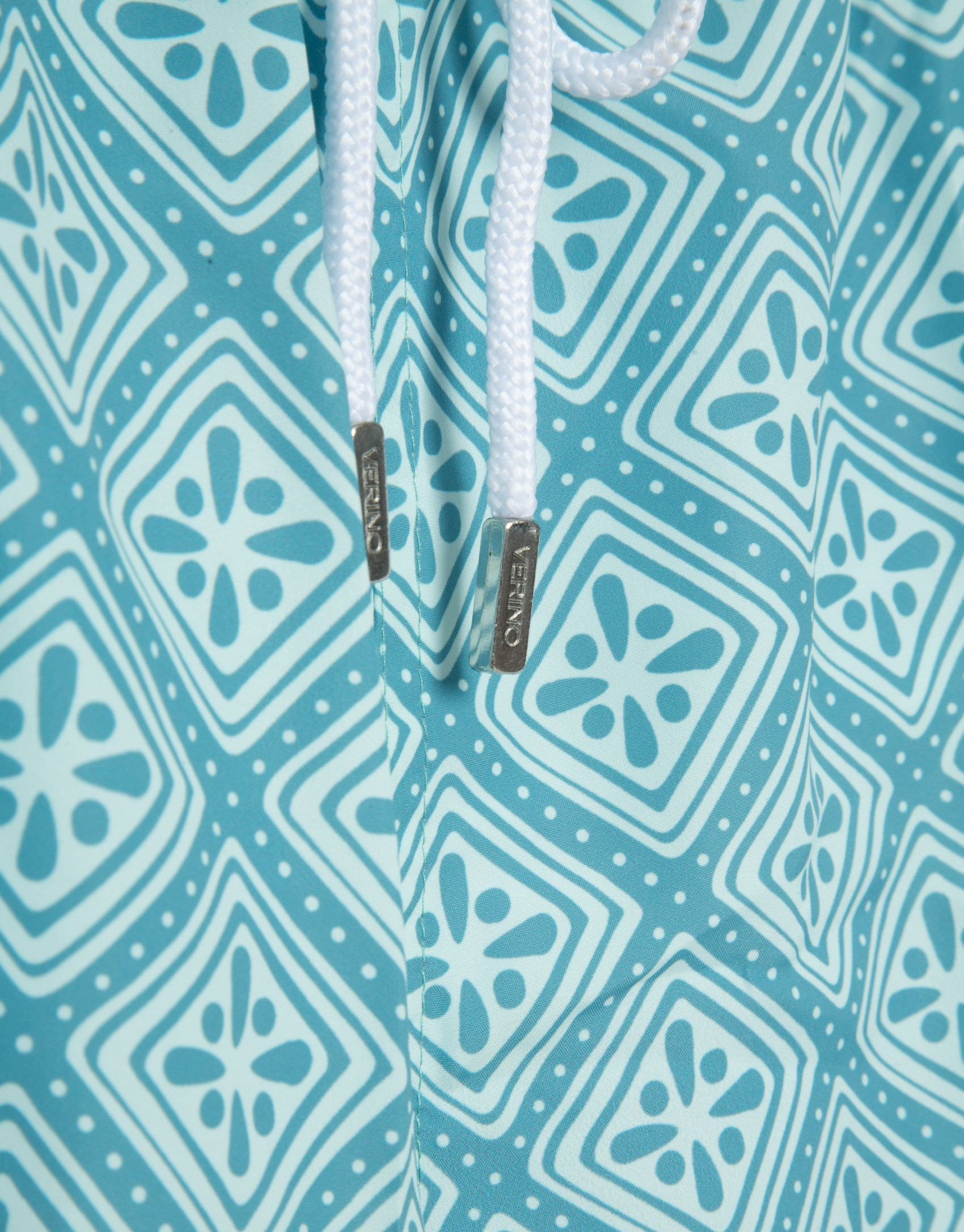 Blue-green and white geometric print swimsuit | Roberto Verino