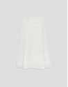 Off-white linen blend flared midi skirt - Woman | Roberto Verino