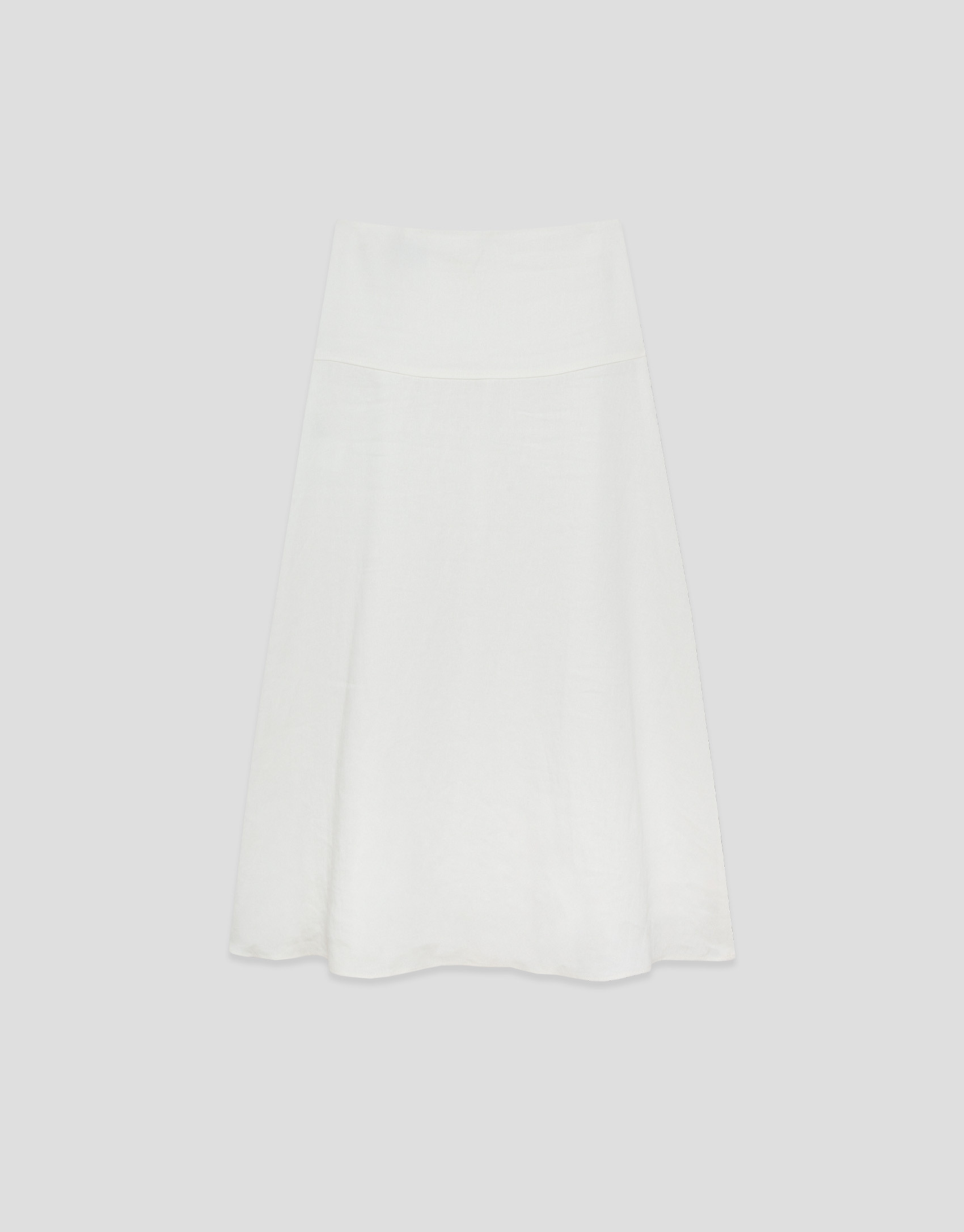 Off-white linen blend flared midi skirt - Woman | Roberto Verino