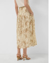 Beige-toned printed crepe midi skirt - Woman | Roberto Verino