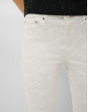 White five-pocket trousers with silver ... | Roberto Verino