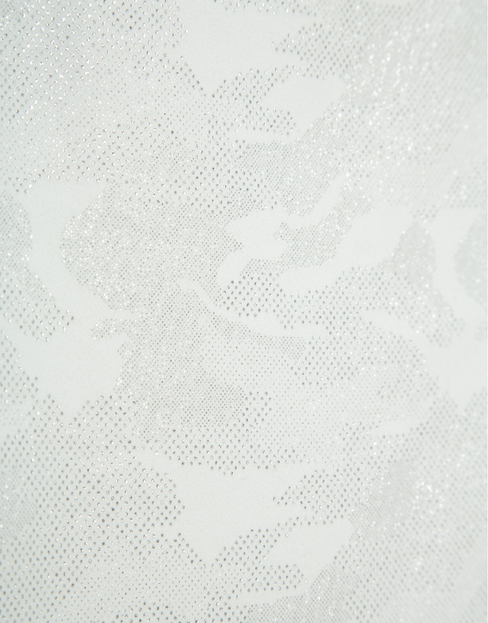 White five-pocket trousers with silver ... | Roberto Verino