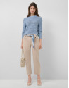 Trousers with beige technical fabric tabs | Roberto Verino