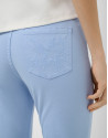 Blue cotton five-pocket skinny trousers - Woman | Roberto Verino