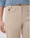 Trousers with beige technical fabric tabs | Roberto Verino