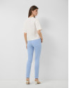Blue cotton five-pocket skinny trousers - Woman | Roberto Verino