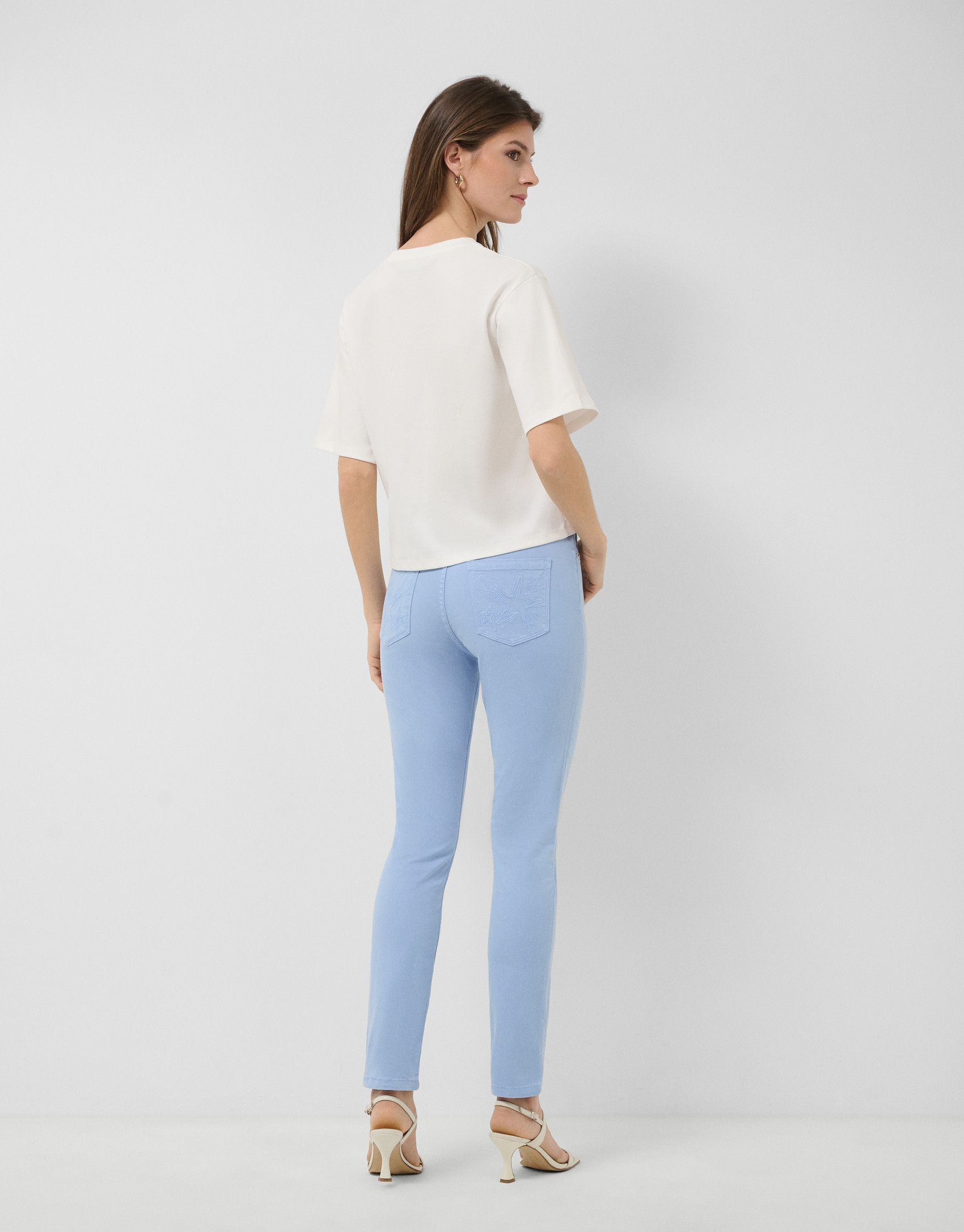 Pantalón pitillo cinco bolsillos algodón azul | Roberto Verino