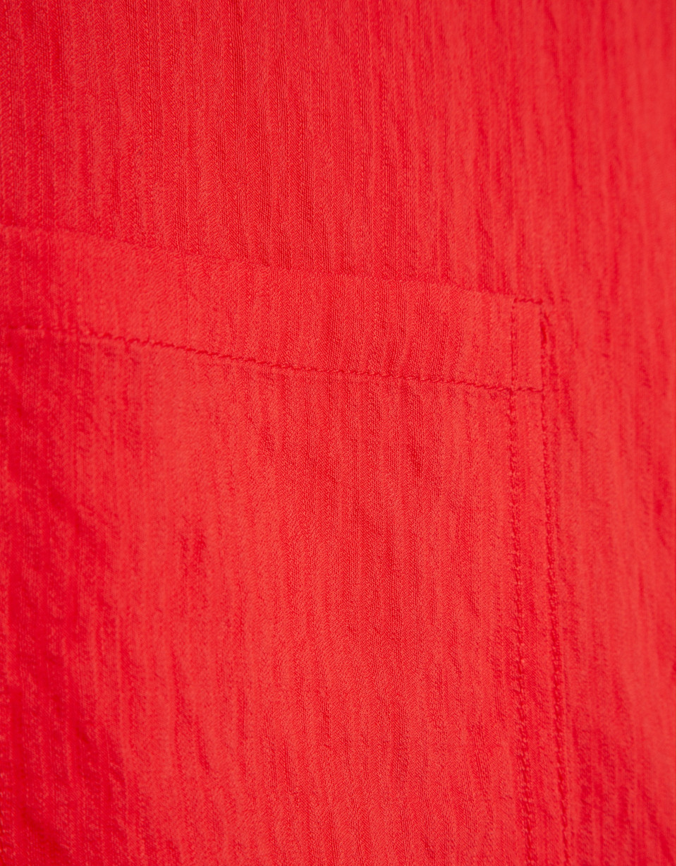 Sleeveless blouse with pockets in red - Woman | Roberto Verino