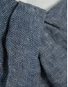 Blue linen gathered sleeveless blouse - Woman | Roberto Verino