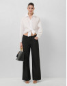White long-sleeved knotted shirt - Woman | Roberto Verino