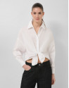 White long-sleeved knotted shirt - Woman | Roberto Verino