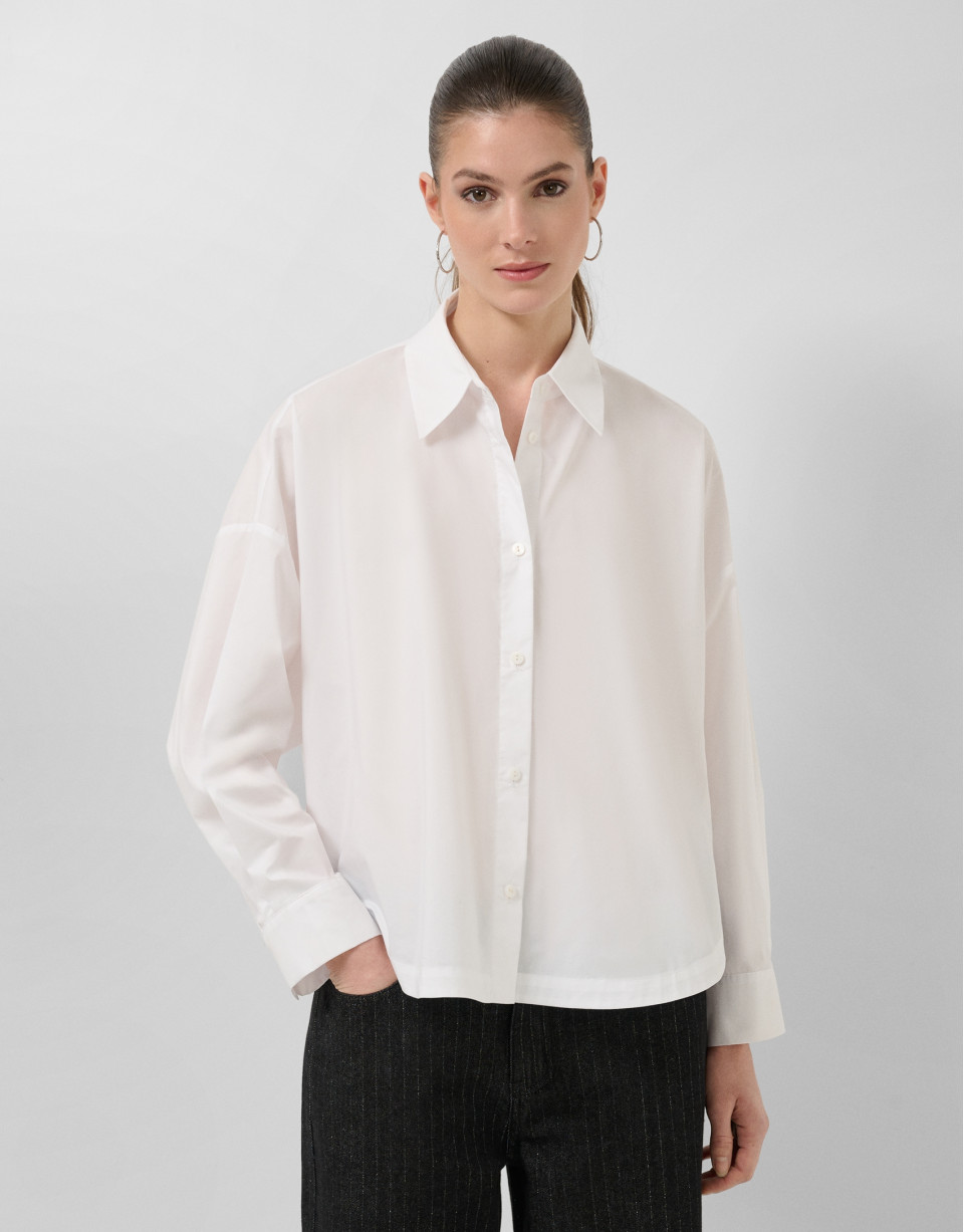 Camisa manga larga anudada blanca - Mujer | Roberto Verino