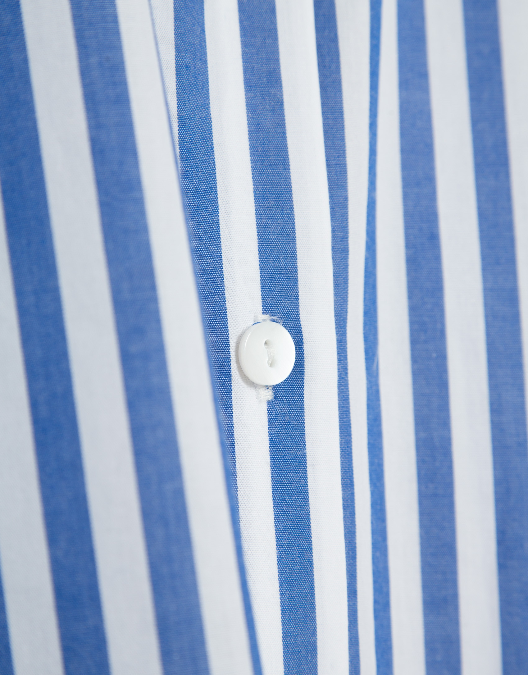 Camisa algodón blanco con listas azules - Mujer | Roberto Verino