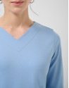 Long-sleeved blue stretch knit dress - Woman | Roberto Verino