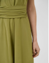 Vestido sin mangas tafeta verde - Mujer | Roberto Verino