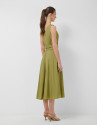 Vestido sin mangas tafeta verde - Mujer | Roberto Verino