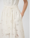Vestido tirantes devoré blanco con estampado... | Roberto Verino