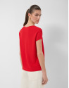 Jersey punto fino manga murciélago rojo - Mujer | Roberto Verino