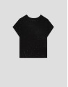 Jersey punto lino desagujado negro - Mujer | Roberto Verino