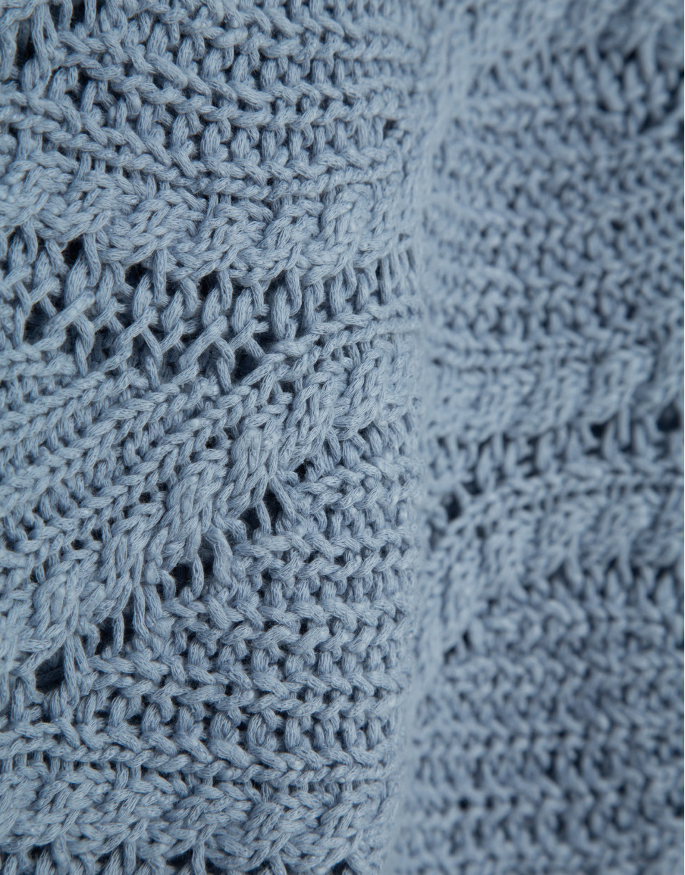Blue long-sleeved wave pattern jumper - Woman | Roberto Verino