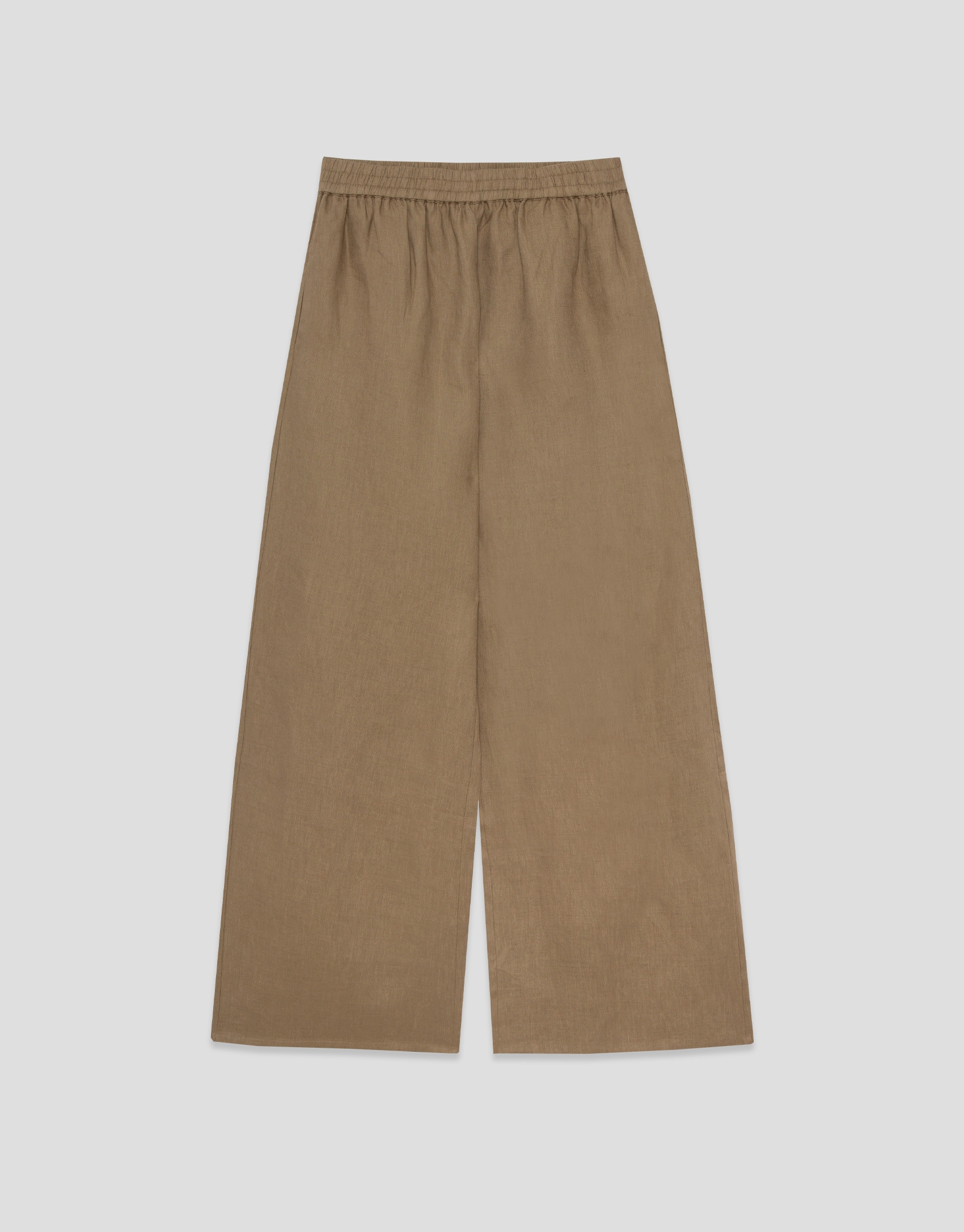 Pantalón palazzo lino cámel - Mujer - PV2026 | Roberto Verino