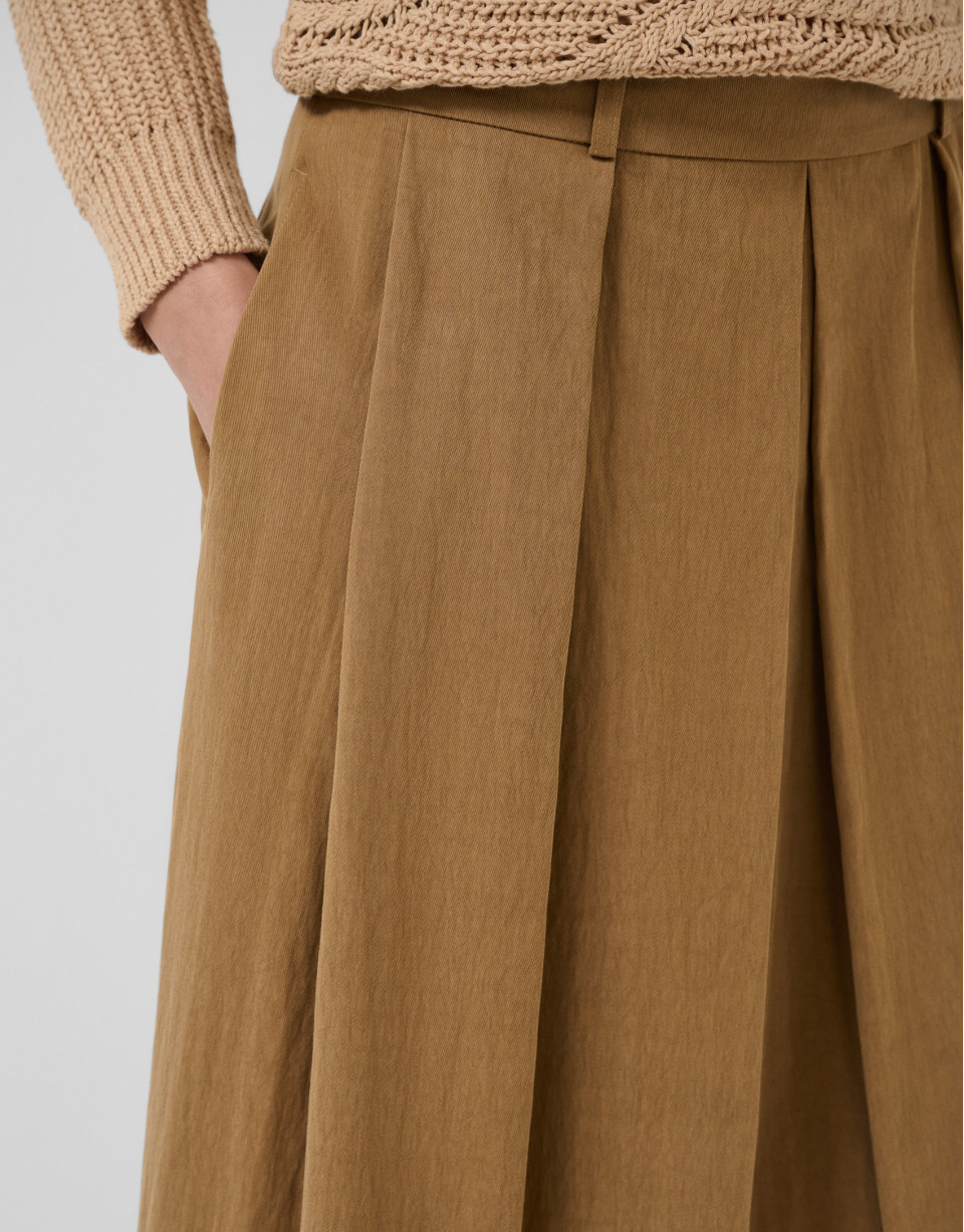 Brown flowing midi skirt - Woman - SS2026 | Roberto Verino