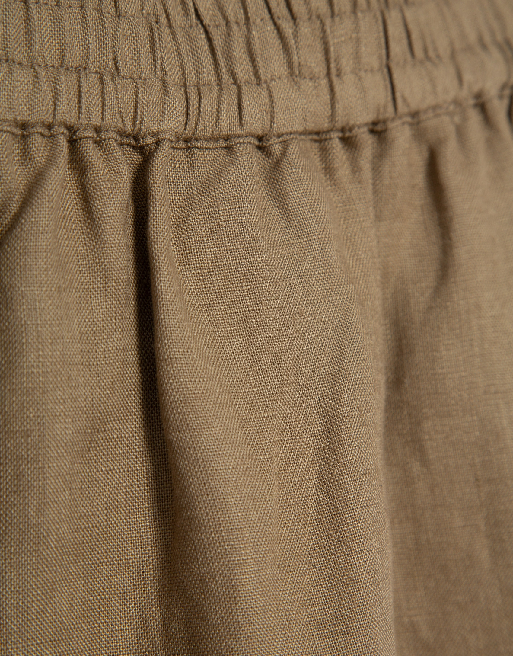 Camel linen palazzo trousers - Woman - SS2026 | Roberto Verino