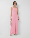 Pink crepe strappy jumpsuit - Woman - SS2026 | Roberto Verino