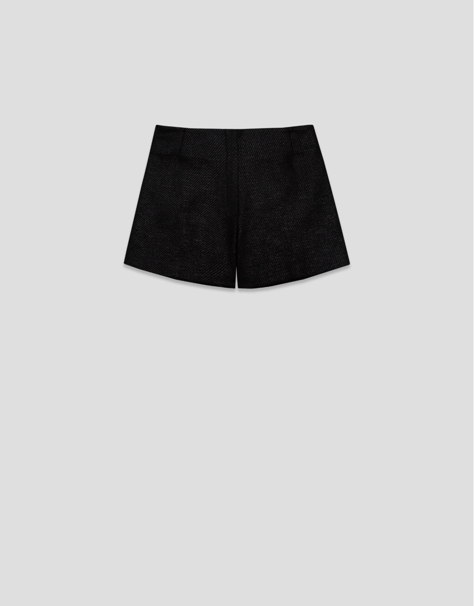Black woven shorts - Woman - SS2026 | Roberto Verino
