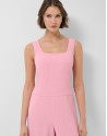 Pink crepe strappy jumpsuit - Woman - SS2026 | Roberto Verino