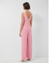 Pink crepe strappy jumpsuit - Woman - SS2026 | Roberto Verino
