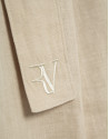 Light beige flowing trousers with belt - Woman | Roberto Verino