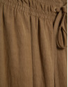 Brown gathered wide-leg trousers - Woman | Roberto Verino