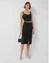Black woven crop top - Woman - SS2026 | Roberto Verino