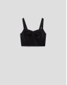 Black woven crop top - Woman - SS2026 | Roberto Verino