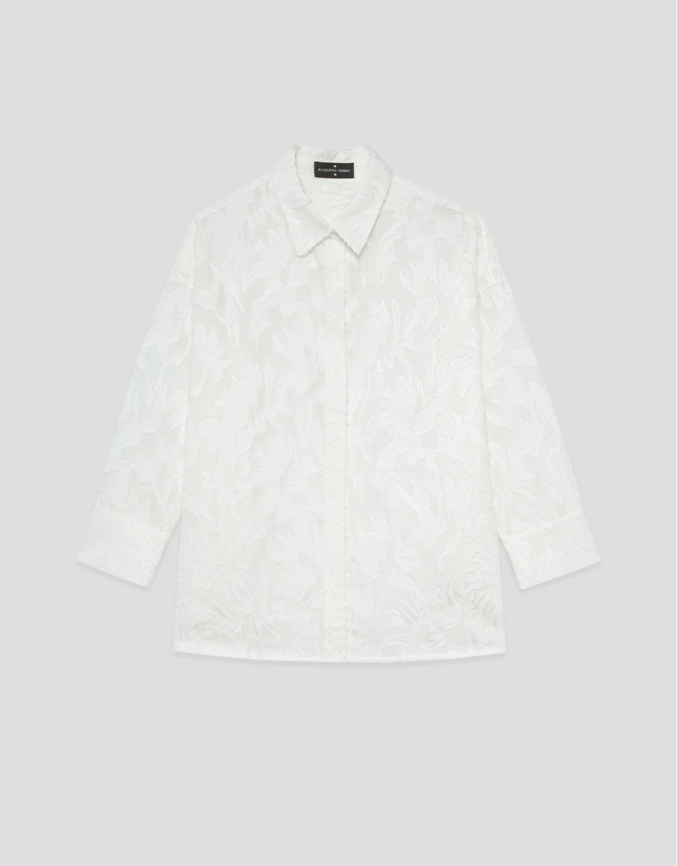 Oversized white shirt - Woman - SS2026 | Roberto Verino
