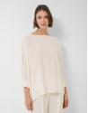 Long, flowing ecru blouse - Woman - SS2026 | Roberto Verino