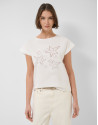 Camiseta sin mangas oversize blanca con ... | Roberto Verino