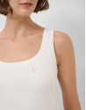 White ribbed tank top - Woman - SS2026 | Roberto Verino