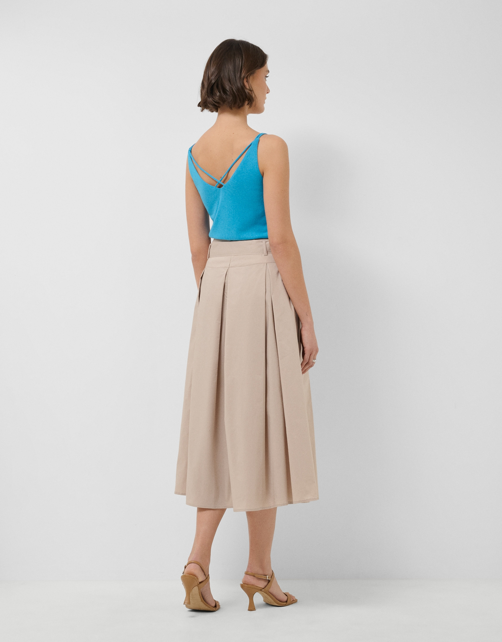 Turquoise blue double strap T-shirt - Woman | Roberto Verino