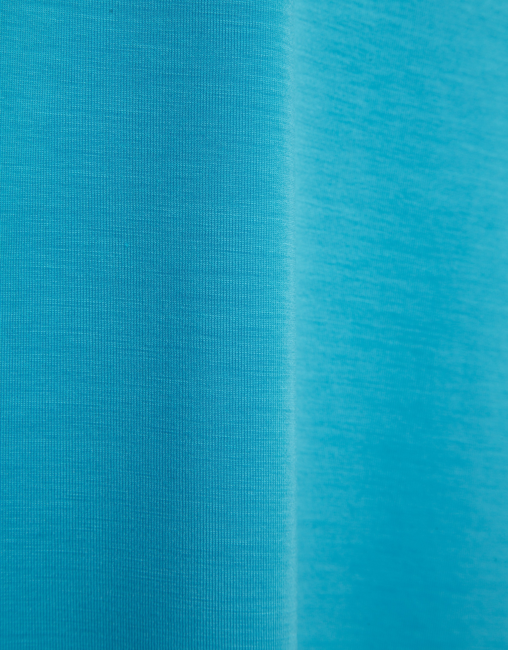 Turquoise blue t-shirt with gathered shoulder | Roberto Verino