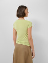 Green draped neckline T-shirt - Woman - SS2026 | Roberto Verino
