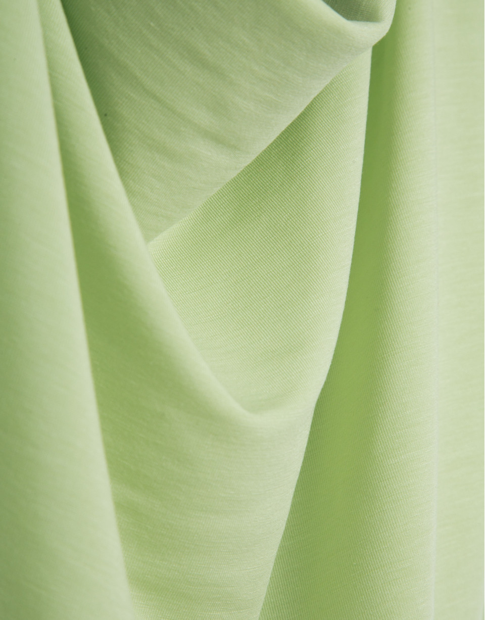 Green draped neckline T-shirt - Woman - SS2026 | Roberto Verino