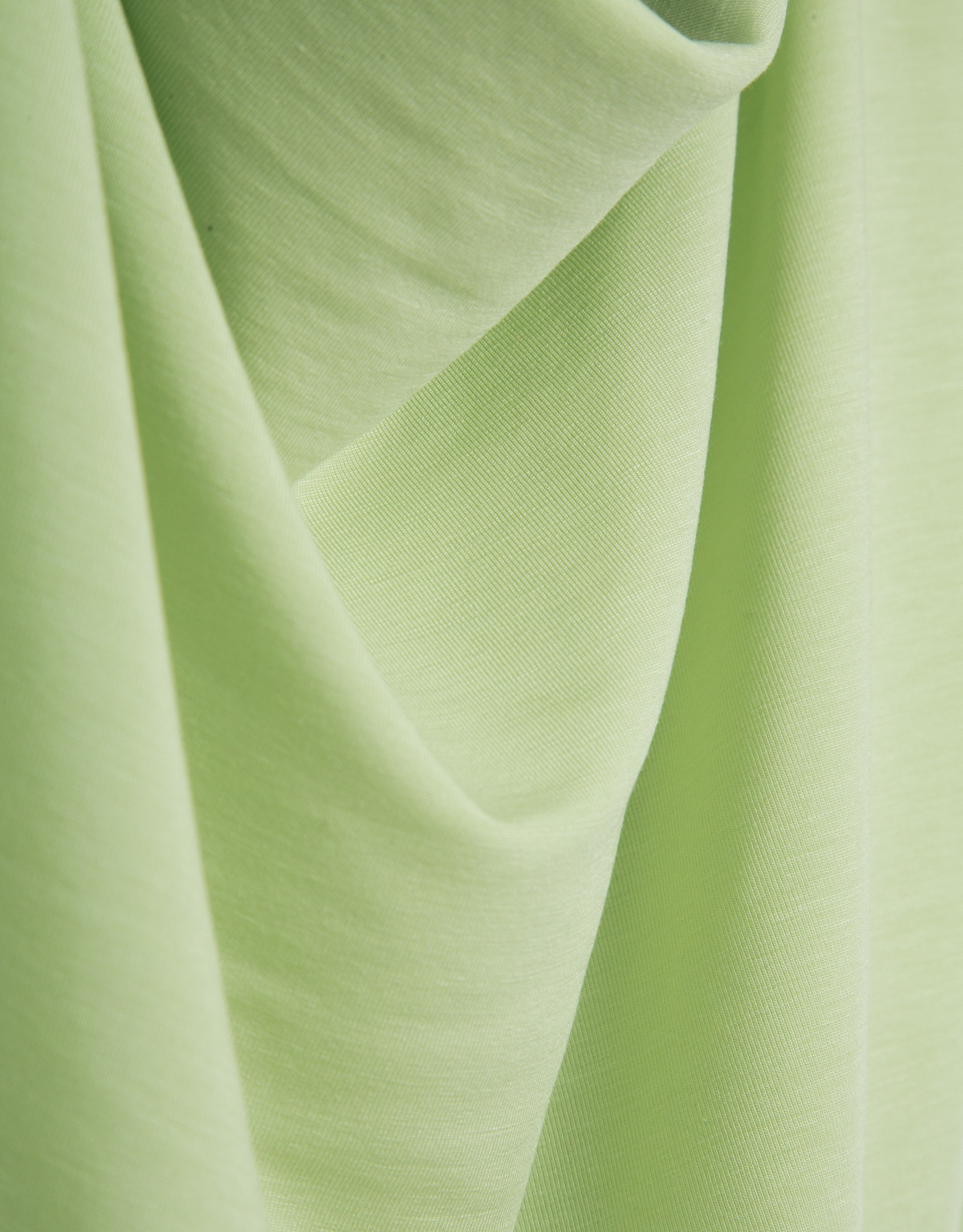 Green draped neckline T-shirt - Woman - SS2026 | Roberto Verino