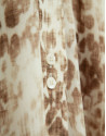 Camel-coloured printed shirt dress - Woman | Roberto Verino