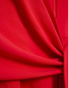 Red knit sleeveless wrap midi dress - Woman | Roberto Verino