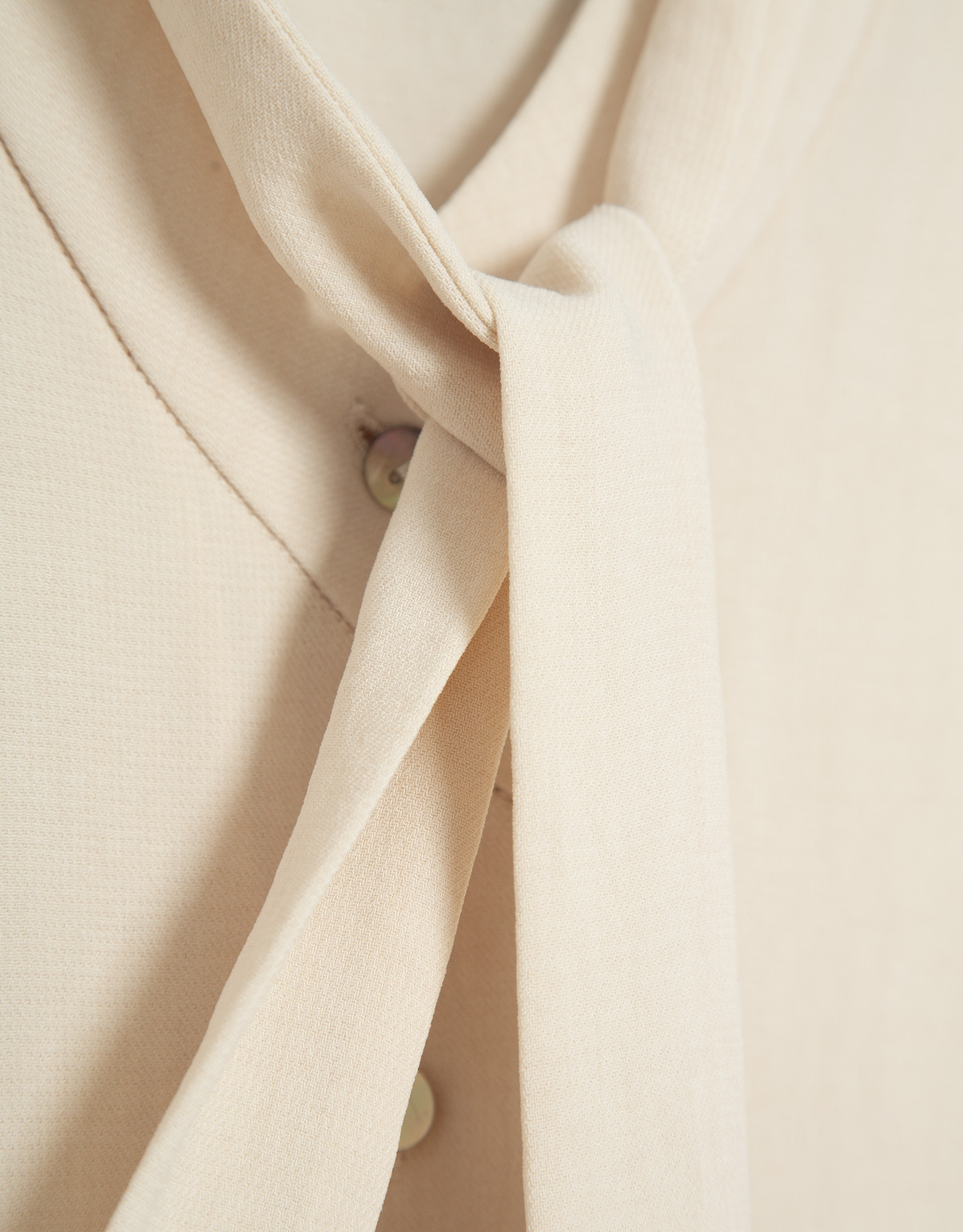 Vestido midi manga tres cuartos beige - Mujer | Roberto Verino