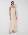 Vestido lencero de tirantes beige - Mujer | Roberto Verino