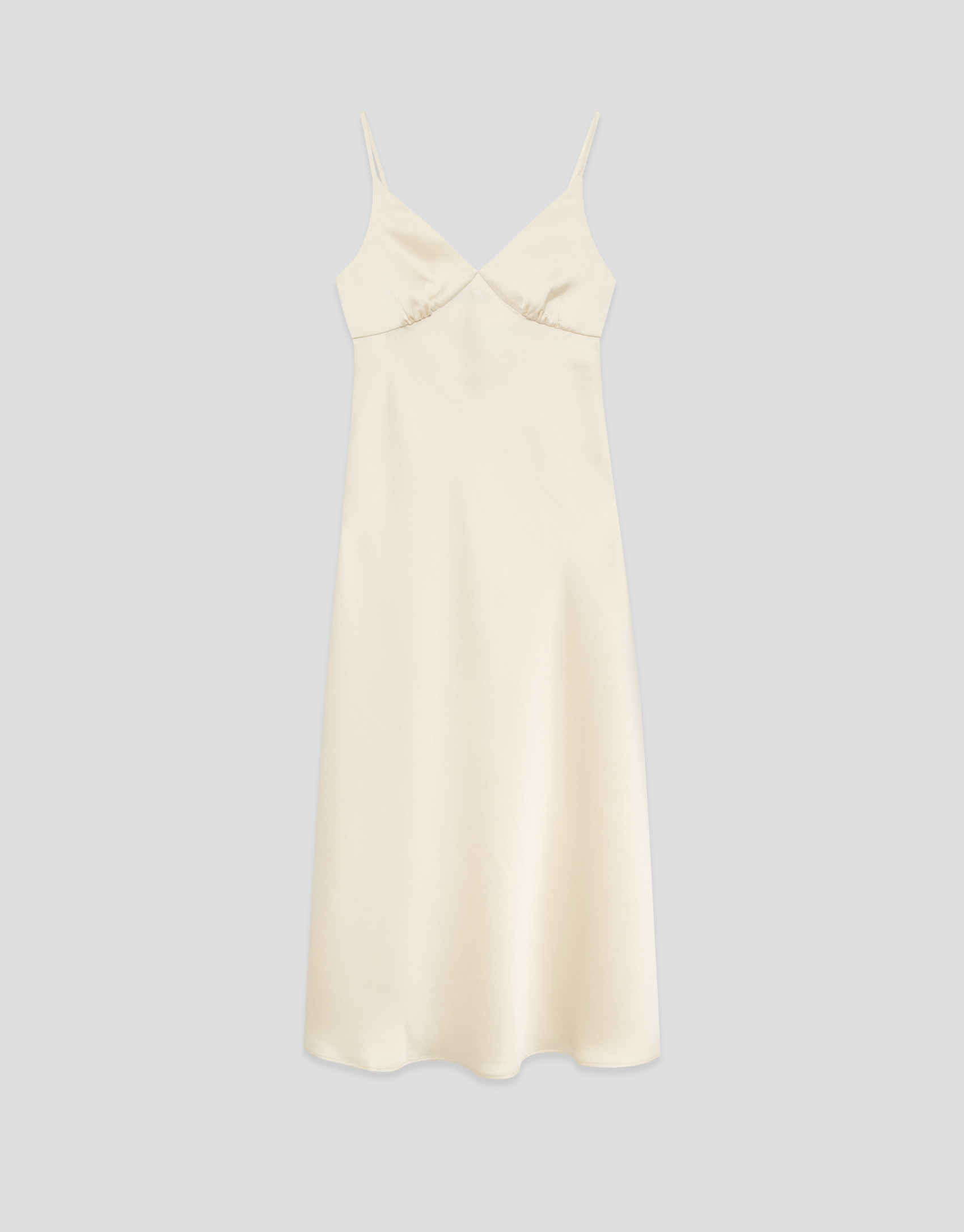 Beige strappy slip dress - Woman - SS2026 | Roberto Verino