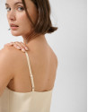 Beige strappy slip dress - Woman - SS2026 | Roberto Verino
